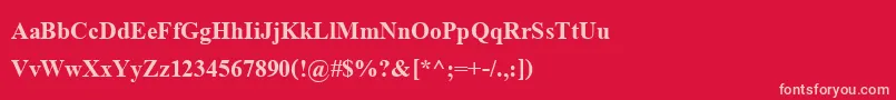 AngsanaupcBold Font – Pink Fonts on Red Background