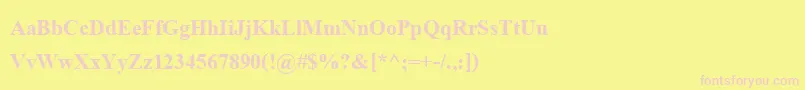 AngsanaupcBold Font – Pink Fonts on Yellow Background