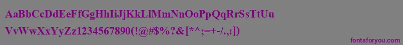 AngsanaupcBold Font – Purple Fonts on Gray Background