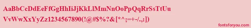 AngsanaupcBold Font – Red Fonts on Pink Background