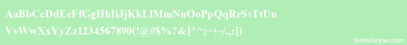 AngsanaupcBold Font – White Fonts on Green Background