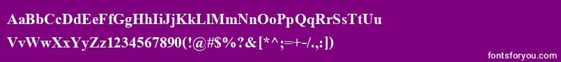 AngsanaupcBold Font – White Fonts on Purple Background