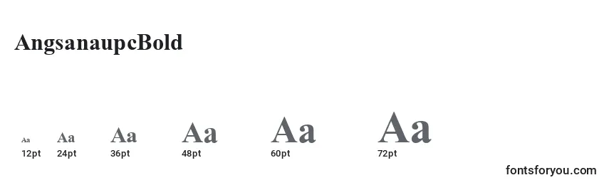 AngsanaupcBold Font Sizes
