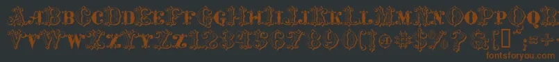 MavericksLuckyDiamonds Font – Brown Fonts on Black Background