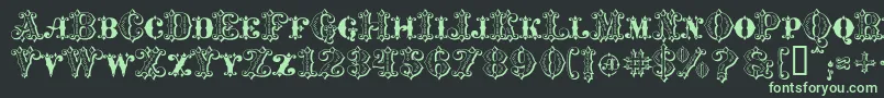 MavericksLuckyDiamonds Font – Green Fonts on Black Background