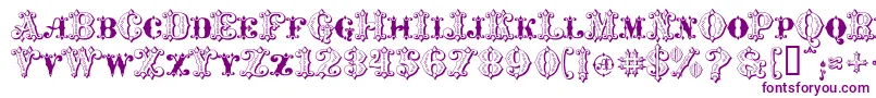 MavericksLuckyDiamonds-Schriftart – Violette Schriften auf weißem Hintergrund