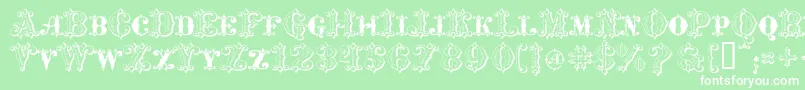 MavericksLuckyDiamonds Font – White Fonts on Green Background