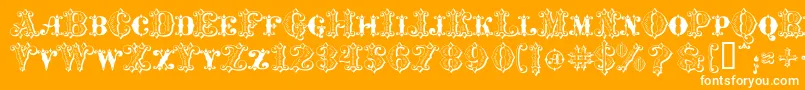 MavericksLuckyDiamonds Font – White Fonts on Orange Background