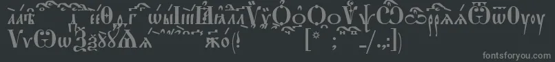fuente StarouspenskayaKucs – Fuentes Grises Sobre Fondo Negro