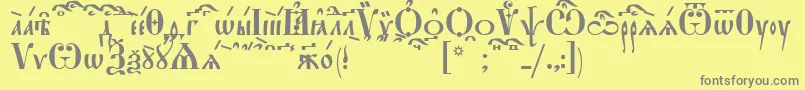 StarouspenskayaKucs Font – Gray Fonts on Yellow Background
