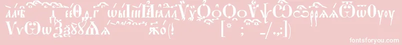 StarouspenskayaKucs Font – White Fonts on Pink Background