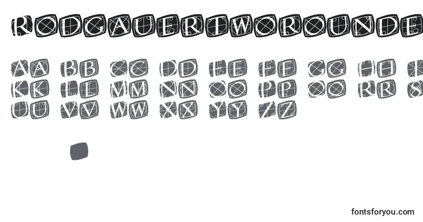 Шрифт Rodgauertworounded – алфавит, цифры, специальные символы
