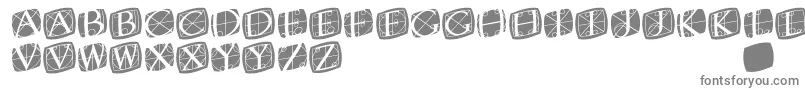 Rodgauertworounded-Schriftart – Graue Schriften auf weißem Hintergrund