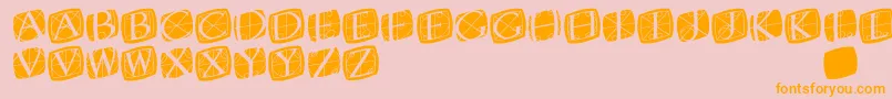 Rodgauertworounded Font – Orange Fonts on Pink Background