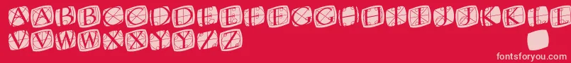 Rodgauertworounded Font – Pink Fonts on Red Background