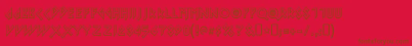 IomanoidRegular Font – Brown Fonts on Red Background