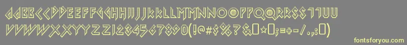 IomanoidRegular Font – Yellow Fonts on Gray Background