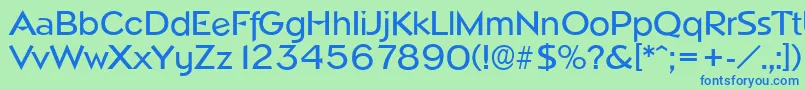 NapoliserialMediumRegular Font – Blue Fonts on Green Background