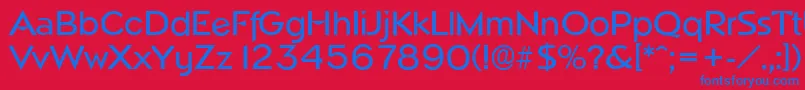 NapoliserialMediumRegular Font – Blue Fonts on Red Background