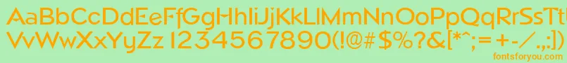 NapoliserialMediumRegular Font – Orange Fonts on Green Background
