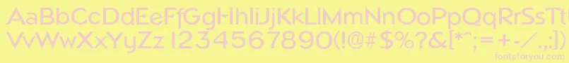 NapoliserialMediumRegular Font – Pink Fonts on Yellow Background