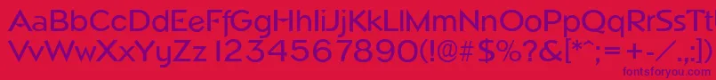 NapoliserialMediumRegular Font – Purple Fonts on Red Background