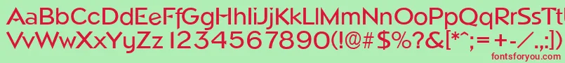 NapoliserialMediumRegular Font – Red Fonts on Green Background