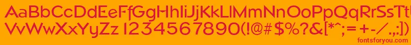 NapoliserialMediumRegular Font – Red Fonts on Orange Background