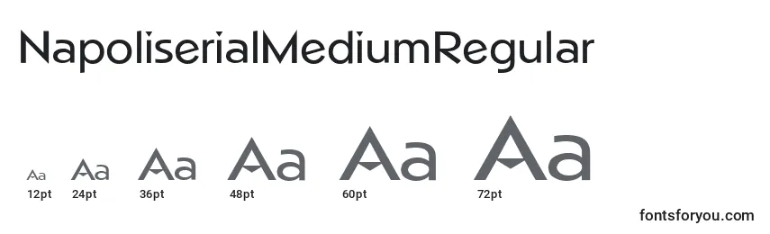 Размеры шрифта NapoliserialMediumRegular