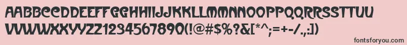フォントMetroNouveau – ピンクの背景に黒い文字