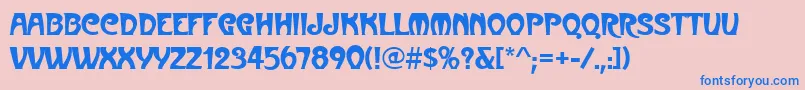 Шрифт MetroNouveau – синие шрифты на розовом фоне