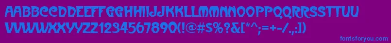 Шрифт MetroNouveau – синие шрифты на фиолетовом фоне