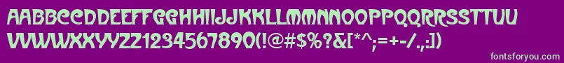 MetroNouveau Font – Green Fonts on Purple Background