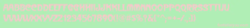 MetroNouveau Font – Pink Fonts on Green Background