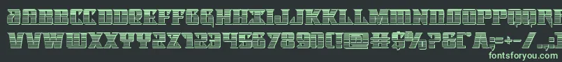 Шрифт Lifeforcechrome – зелёные шрифты на чёрном фоне