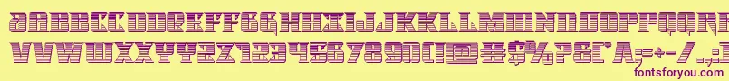 Lifeforcechrome Font – Purple Fonts on Yellow Background