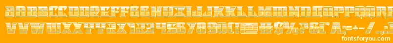 Lifeforcechrome Font – White Fonts on Orange Background