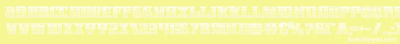 Lifeforcechrome Font – White Fonts on Yellow Background