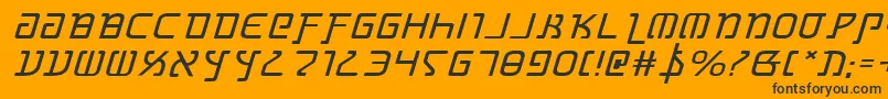 GrimlordExpandedItalic Font – Black Fonts on Orange Background