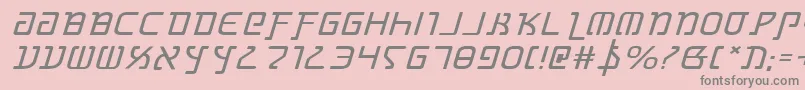 GrimlordExpandedItalic Font – Gray Fonts on Pink Background