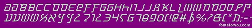 GrimlordExpandedItalic Font – Green Fonts on Purple Background