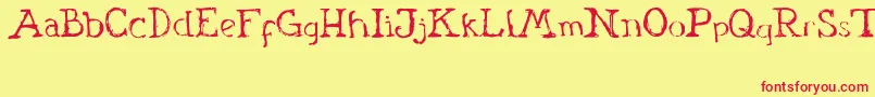 29DaysByMarsnev Font – Red Fonts on Yellow Background