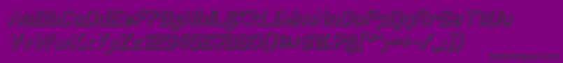 Zyphyteoffsetoblique Font – Black Fonts on Purple Background