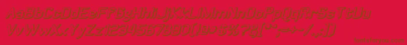 Zyphyteoffsetoblique Font – Brown Fonts on Red Background