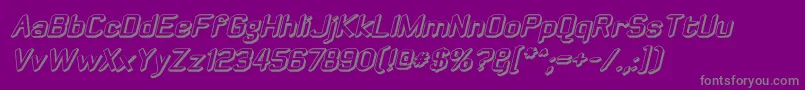 Zyphyteoffsetoblique Font – Gray Fonts on Purple Background