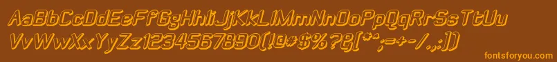 Шрифт Zyphyteoffsetoblique – оранжевые шрифты на коричневом фоне