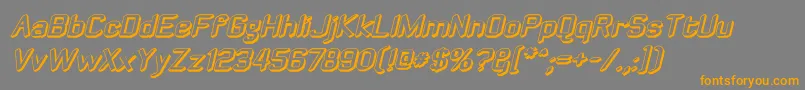 Zyphyteoffsetoblique Font – Orange Fonts on Gray Background