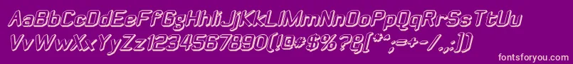 Zyphyteoffsetoblique Font – Pink Fonts on Purple Background