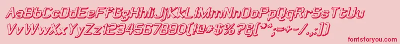 Zyphyteoffsetoblique Font – Red Fonts on Pink Background