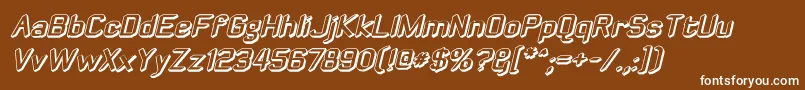 Zyphyteoffsetoblique Font – White Fonts on Brown Background